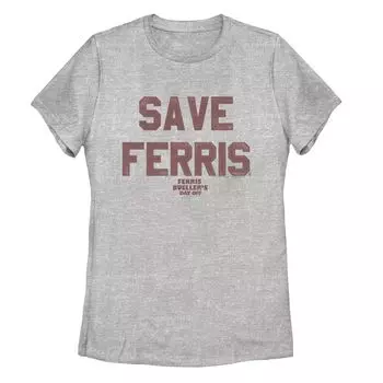 Футболка Paramount Ferris Bueller's Day Off для юниоров с красной надписью "Save Ferris" Licensed Character