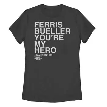 Футболка Paramount Ferris Bueller's Day Off для юниоров с надписью «Ты мой герой» Licensed Character