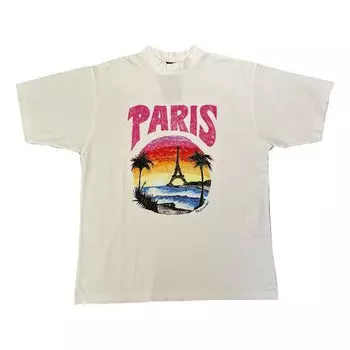 Футболка paris tropical t-shirt 'white' Balenciaga, белый