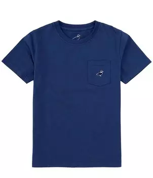 Футболка Parker с карманами и короткими рукавами для больших мальчиков 8–16 лет с правильно завязанными краями Properly Tied, синий