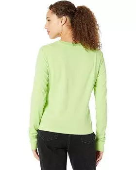 Футболка Parks Project Feel The Earth Breathe Long Sleeve Boxy Tee, цвет Lime Green