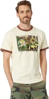 Футболка Parks Project National Parks Of The USA Snapshot Ringer Tee, цвет Natural/Burgundy