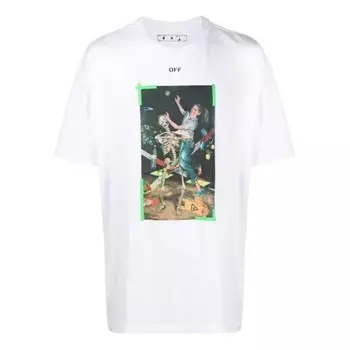 Футболка pascal painting short sleeve oversize Off-White, белый