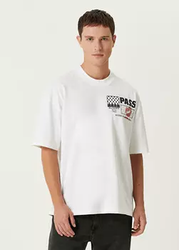 Футболка Pass из органического хлопка Allsaints, белый