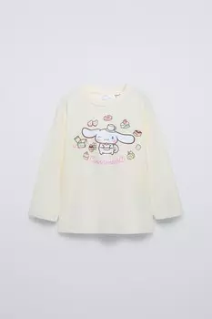 Футболка pasteles cinnamorll sanrio ZARA, экрю