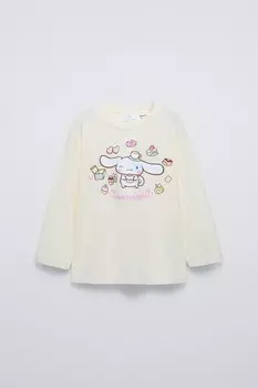 Футболка pasteles cinnamorll sanrio ZARA, экрю