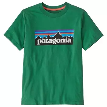 Футболка Patagonia Kid's P 6 Logo, цвет Gather Green
