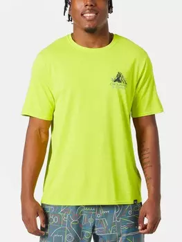 Футболка Patagonia M's Cap Cool Daily Graphic Shirt - Lands, зеленый