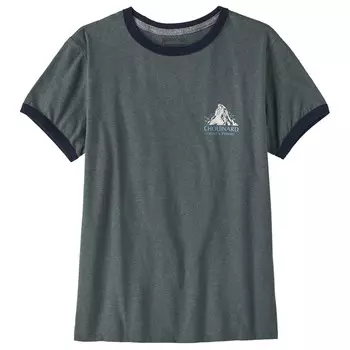 Футболка Patagonia Women's Chouinard Crest Ringer Responsibili Tee, цвет Nouveau Green