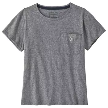 Футболка Patagonia Women's Clean Climb Bloom Pocket Responsibili, цвет Gravel Heather