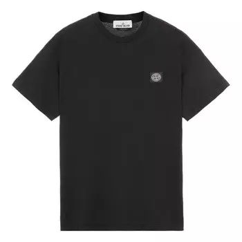 Футболка patch logo t-shirt 'black' Stone Island, черный
