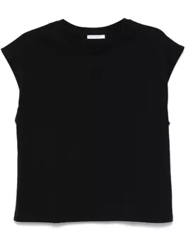 Футболка Patrizia Pepe с вышитым логотипом, черный