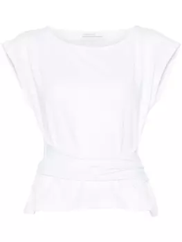 Футболка Patrizia Pepe с завязками, белый