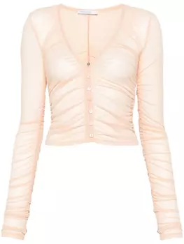 Футболка Patrizia Pepe в сетку, оранжевый