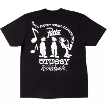 Футболка Patta Co-branded Edition унисекс Stussy, черный