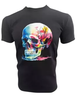 Футболка PAULGOS bunter Totenkopf Schdel Skull, черный