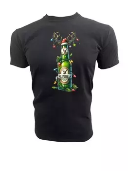 Футболка PAULGOS Herren T-Shirt, Weihnachtsbier, черный