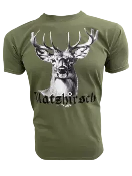 Футболка PAULGOS Platzhirsch Hirschkopf, оливковый