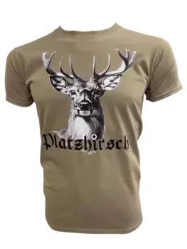 Футболка PAULGOS Platzhirsch Hirschkopf, песочный