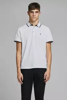 Футболка Paulos с приталенным воротником Jack & Jones, белый