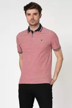 Футболка Paulos с приталенным воротником Jack & Jones, красный