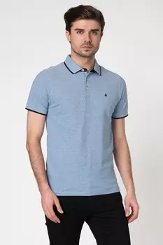 Футболка Paulos с приталенным воротником Jack & Jones, лавандовый