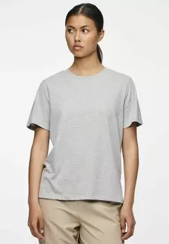 Футболка PCRIA SOLID TEE Pieces, светло-серый/меланж