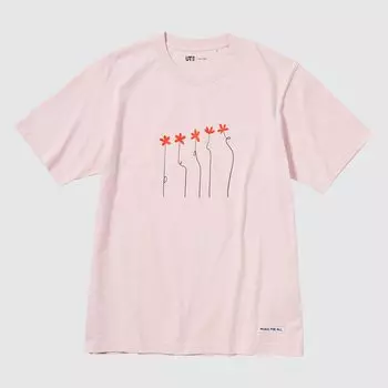 Футболка Peace For All Hana Tajima Uniqlo, розовый