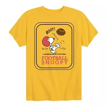 Футболка Peanuts Football Snoopy для мальчиков 8–20 лет с рисунком Licensed Character, желтый