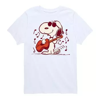 Футболка Peanuts Joe Cool для мальчиков 8–20 лет с рисунком гитары Licensed Character, белый