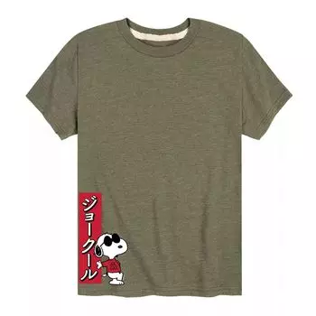 Футболка Peanuts Joe Cool Snoopy для мальчиков 8–20 лет с рисунком Licensed Character, зеленый
