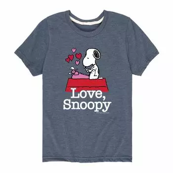 Футболка Peanuts Love Snoopy для мальчиков 8–20 лет с рисунком Licensed Character