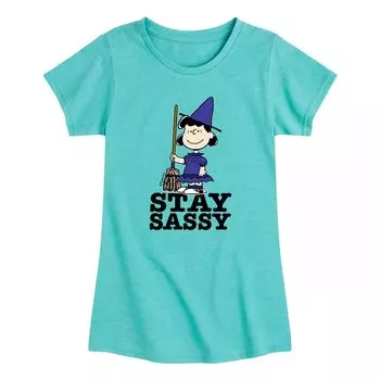 Футболка Peanuts Lucy Stay Sassy для девочек 7–16 лет с рисунком Licensed Character