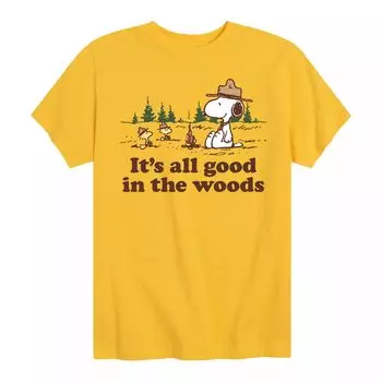 Футболка Peanuts с рисунком «All Good In The Woods» для мальчиков 8–20 лет Licensed Character, желтый