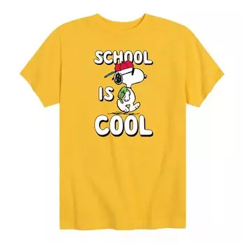 Футболка Peanuts School Is Cool для мальчиков 8–20 лет с графическим рисунком Licensed Character, желтый