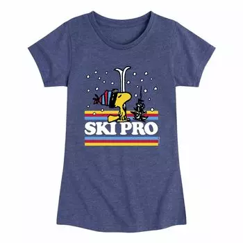 Футболка Peanuts Ski Pro Woodstock для девочек 7–16 лет с рисунком Licensed Character