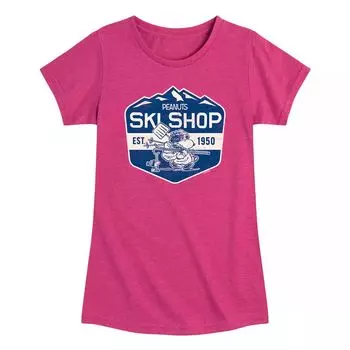 Футболка Peanuts Ski Shop для девочек 7–16 лет Licensed Character, розовый