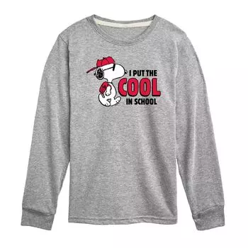 Футболка Peanuts Snoopy I Put The Cool In School с рисунком для мальчиков 8–20 лет Licensed Character