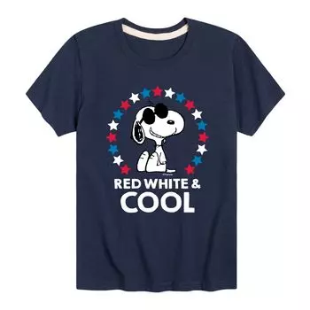 Футболка Peanuts Snoopy «Red White And Cool» для мальчиков 8–20 лет Licensed Character, синий