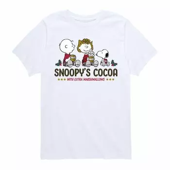 Футболка Peanuts Snoopy's с рисунком какао для мальчиков 8–20 лет Licensed Character