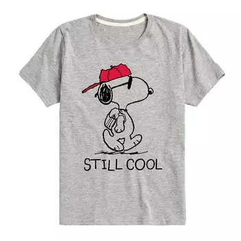 Футболка Peanuts Snoopy Still Cool с рисунком для мальчиков 8–20 лет Licensed Character, цвет Heather Gray