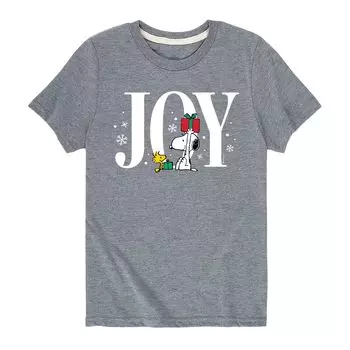 Футболка Peanuts Snoopy Woodstock Joy для мальчиков 8–20 лет с рисунком Licensed Character, серый