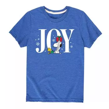Футболка Peanuts Snoopy Woodstock Joy для мальчиков 8–20 лет с рисунком Licensed Character, синий
