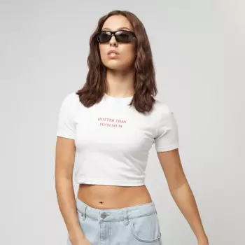 Футболка Pegador Reyna Cropped Baby Tee, белый/красный