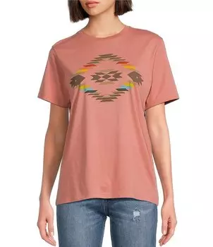 Футболка Pendleton с круглым вырезом и короткими рукавами Summerland с геометрическим принтом и графикой, розовый