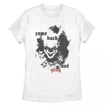 Футболка Pennywise Come Back And Play для юниоров из IT-фильма Licensed Character