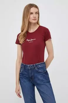 Футболка Пепе Джинс Pepe Jeans, бордовый