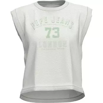 Футболка Pepe Jeans Amber Sleeveless Round Neck, белый