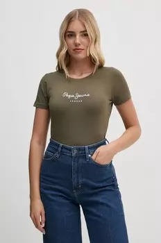 Футболка Pepe Jeans NEW VIRGINIA SS N, зеленый