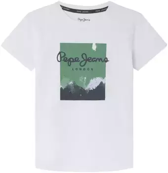 Футболка Pepe Jeans "RAFER", для МАЛЬЧИКОВ, белый